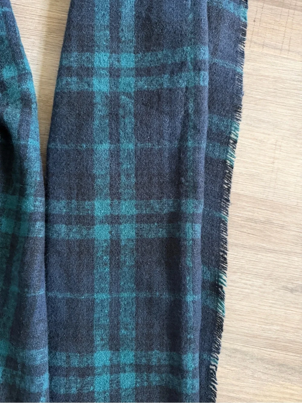 Classic Black & Teal Plaid Women’s Scarf